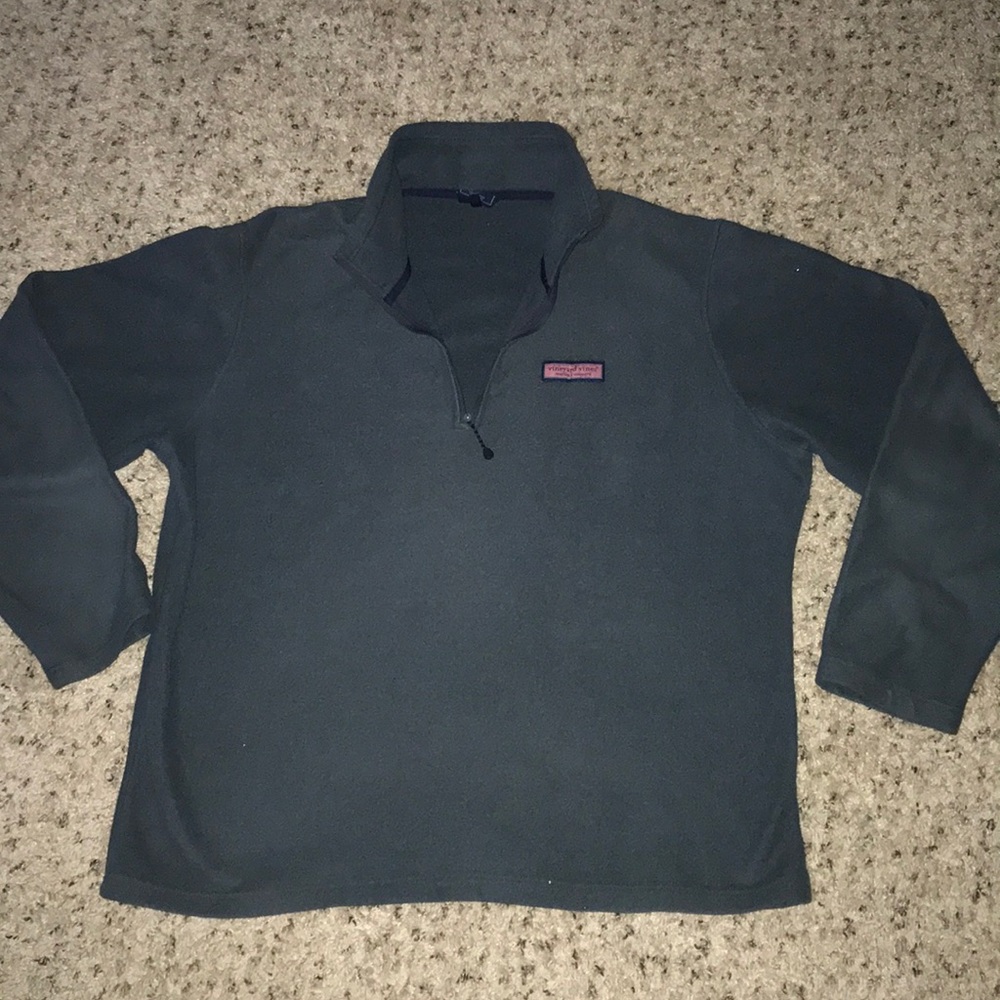 men’s charcoal vineyard vines 1/4 zip fleece